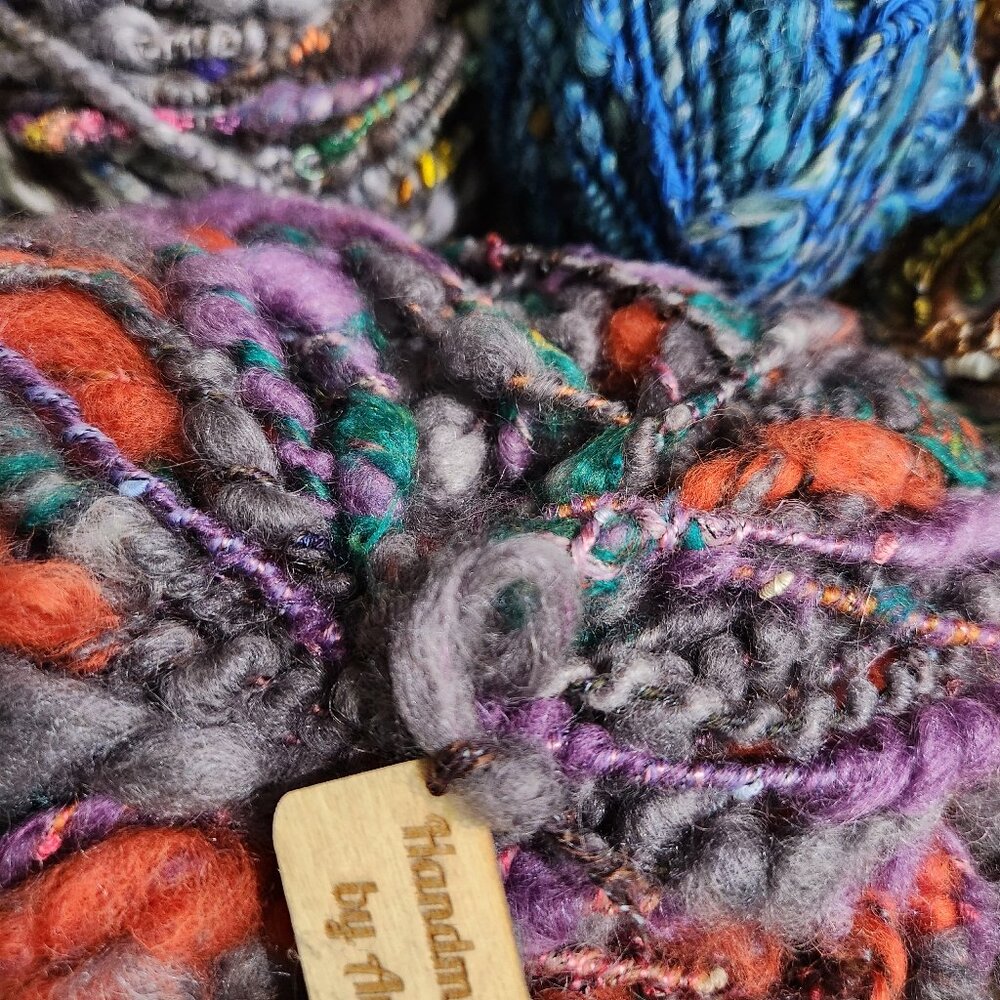 Hand spun art yarn, fantastic colors, from 2oz and up each.